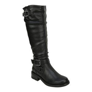 𝅺w316 Black Sabina High Shaft Boots Wide Calf 8.5 M